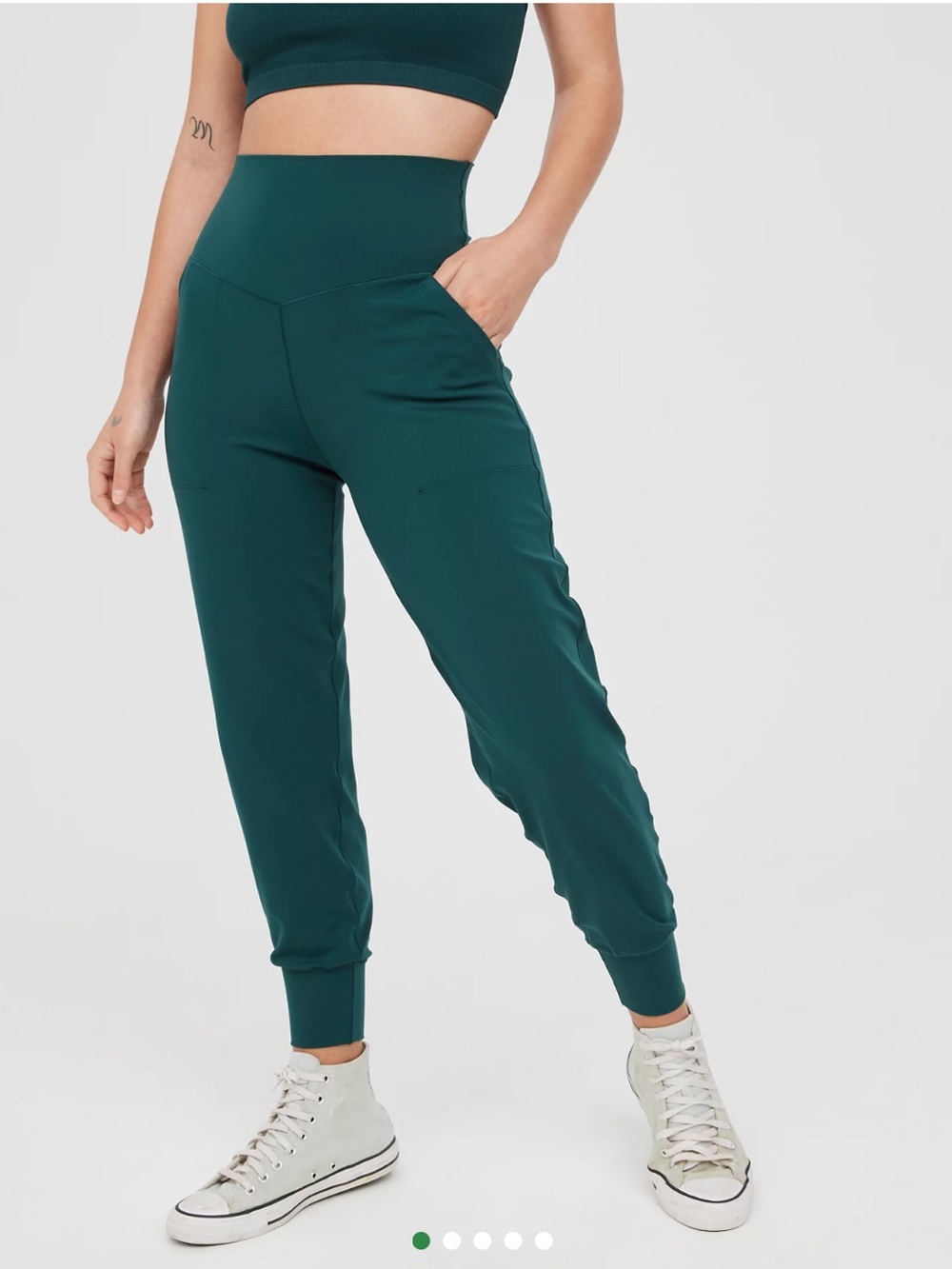 Aerie OFFLINE Real Me Jogger High Waist Active Pants - Green Women’s Large